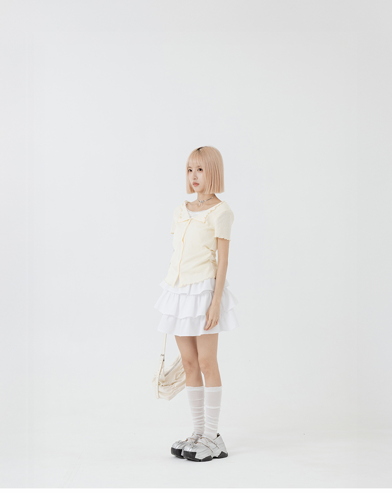 夏4未到---メロウレースドッキングトップス 3色展開