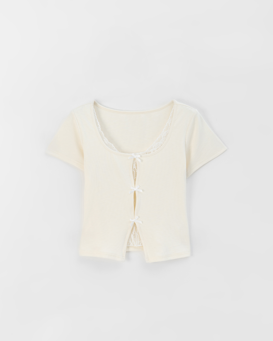 春12未到---フェイクレイヤードレーストップス 3色展開