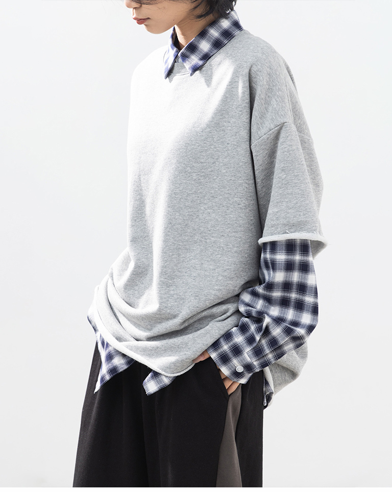 ロールヘムワイドシルエット半袖トップス 3色展開