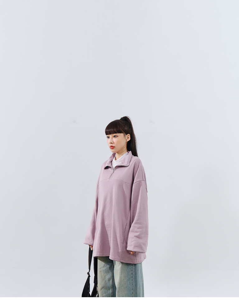 ハーフボタンワイドトップス 2色展開