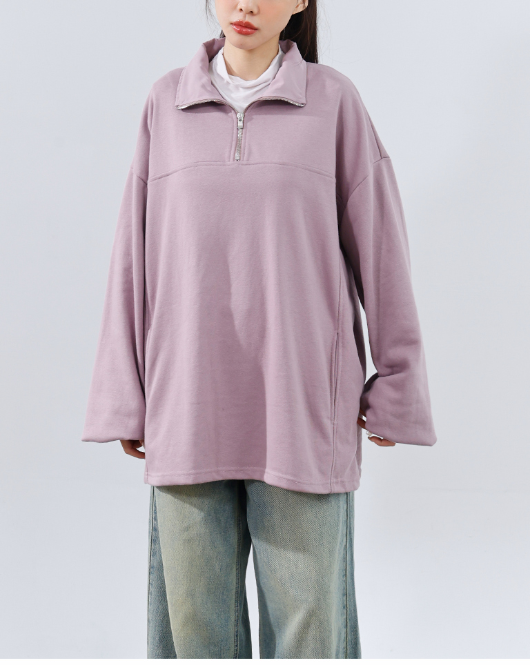 ハーフボタンワイドトップス 2色展開