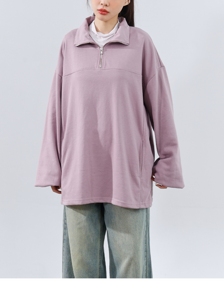 ハーフボタンワイドトップス 2色展開