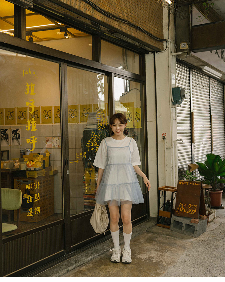 シアーティアードレイヤードトップス 3色展開