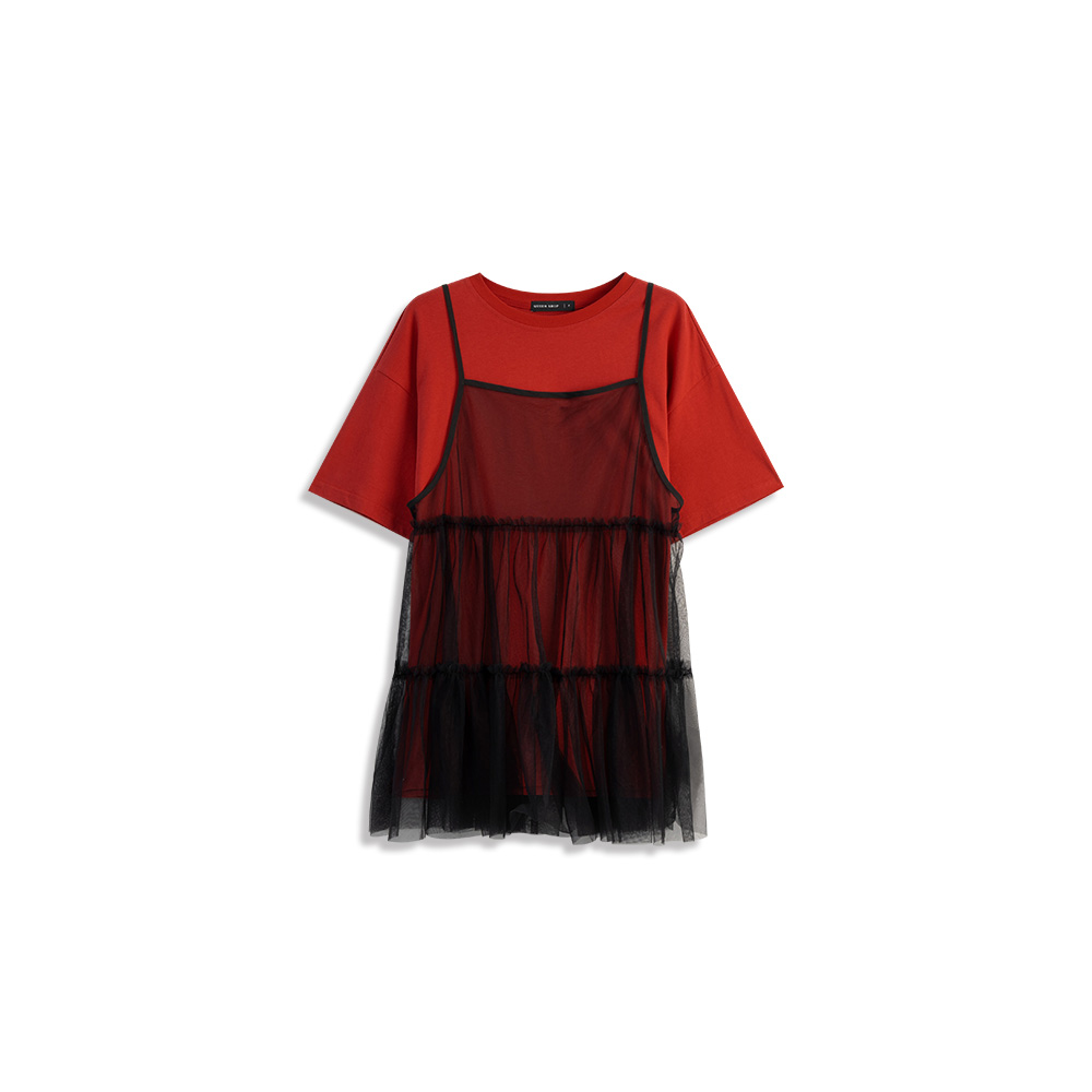 シアーティアードレイヤードトップス 3色展開