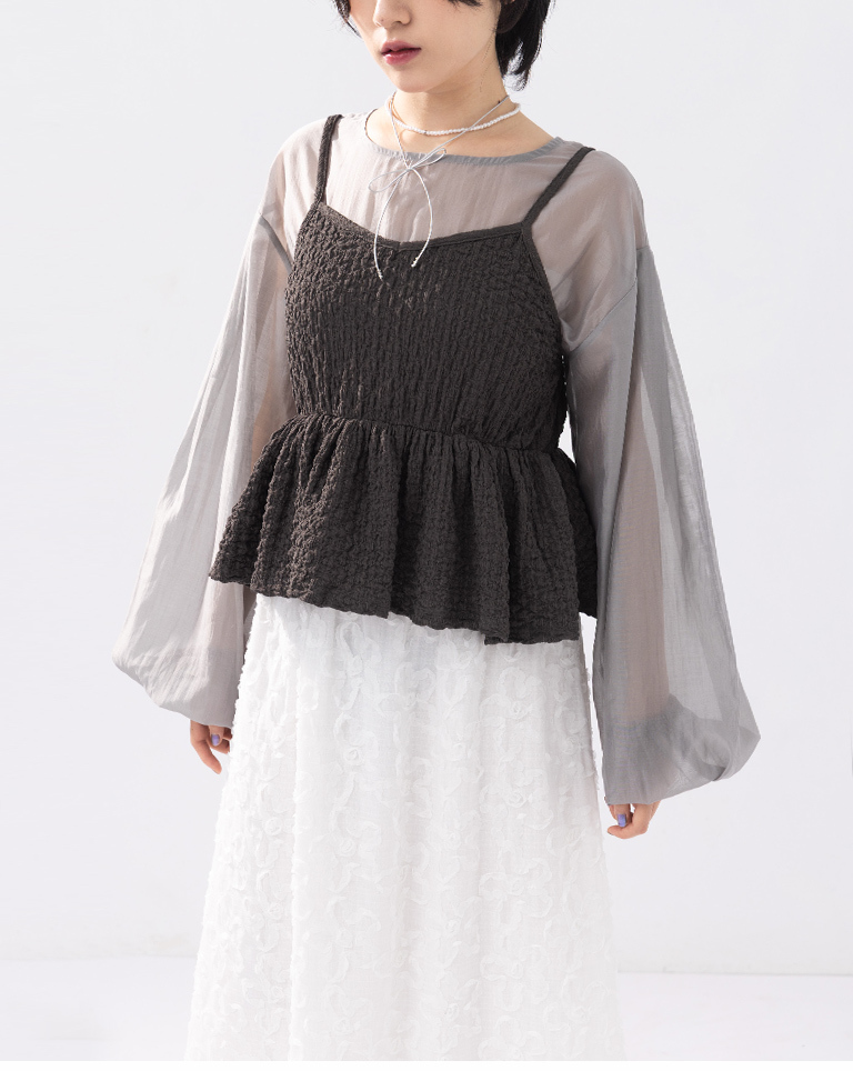 スリーブ2WAYトップス 2色展開