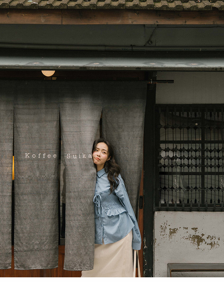 2WAYギャザービスチェシャツ 2色展開