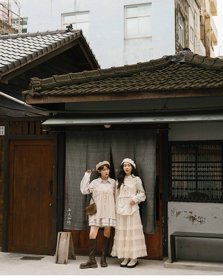 2WAYギャザービスチェシャツ 2色展開