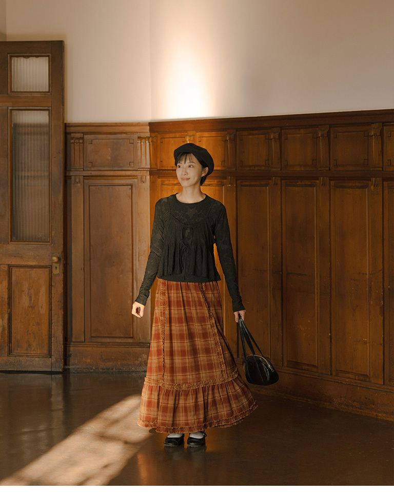 ジャカードシアー2ピースカーディガン 2色展開