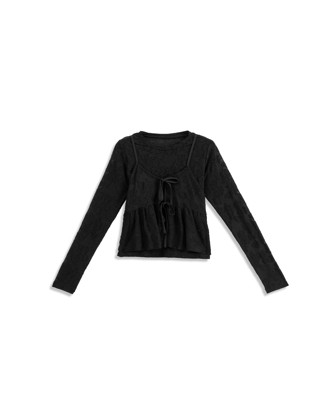 ジャカードシアー2ピースカーディガン 2色展開