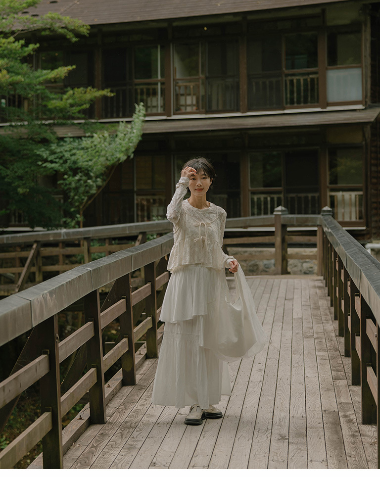 ジャカードシアー2ピースカーディガン 2色展開