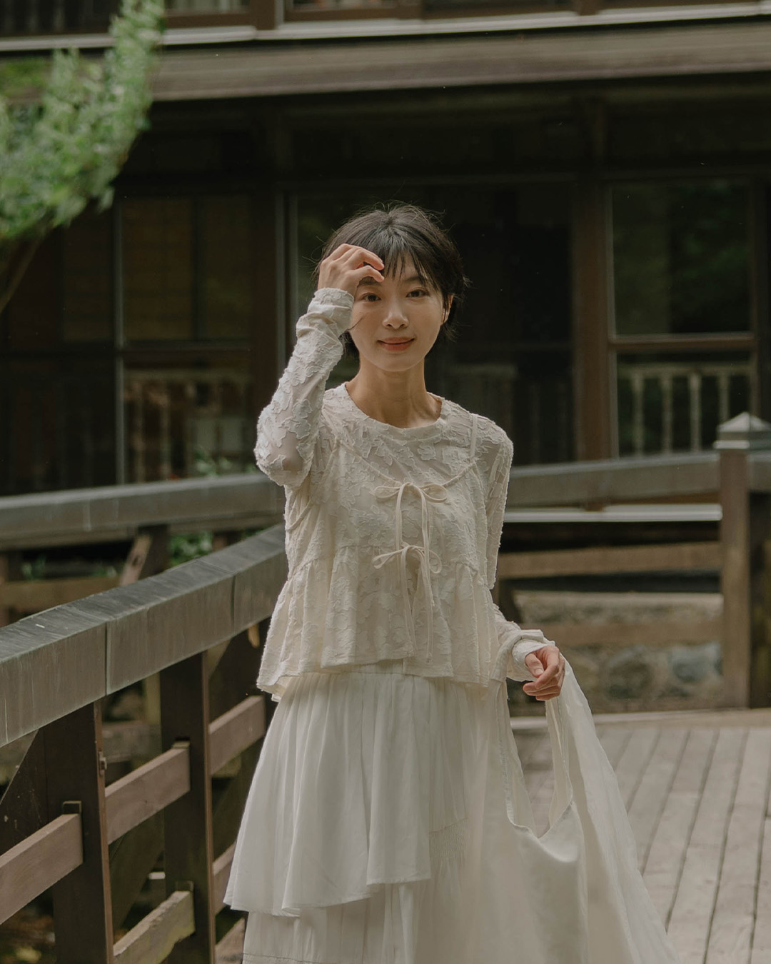 ジャカードシアー2ピースカーディガン 2色展開