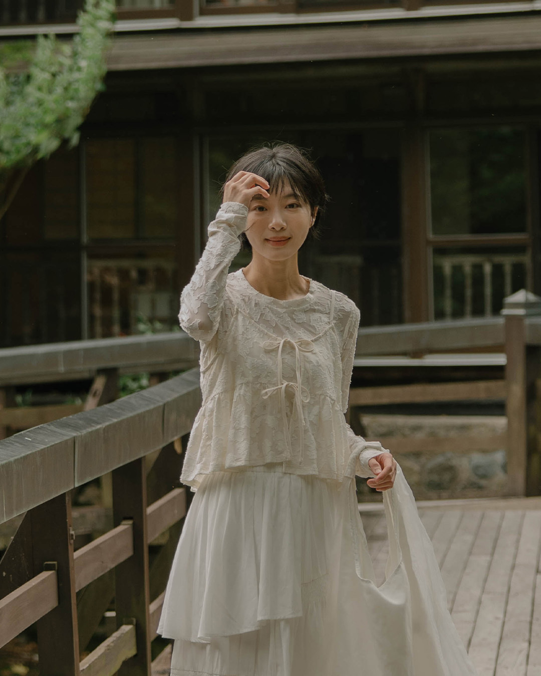 ジャカードシアー2ピースカーディガン 2色展開