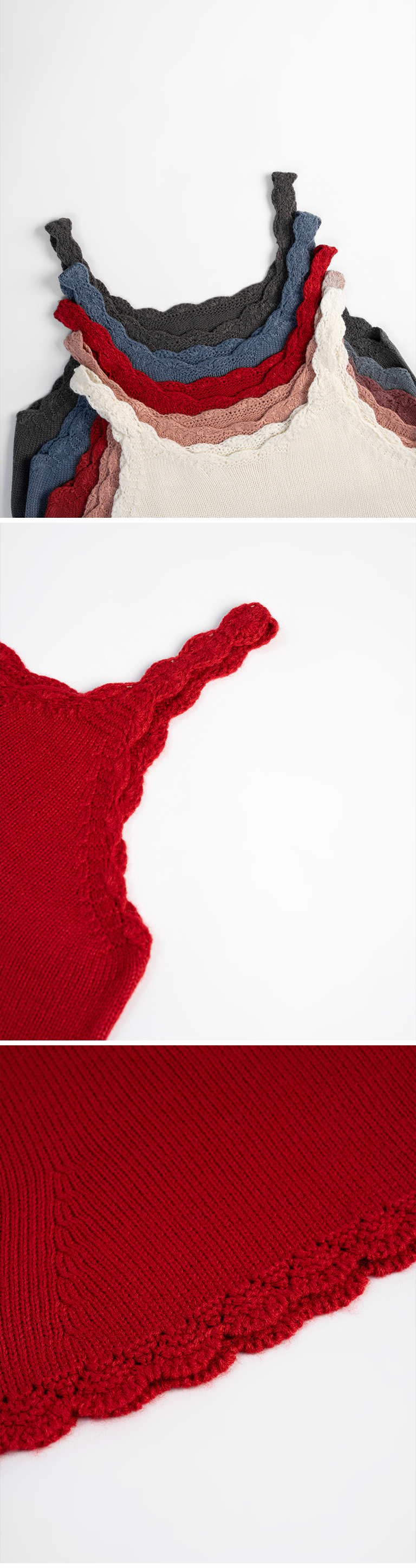 ショートニットベスト 5色展開