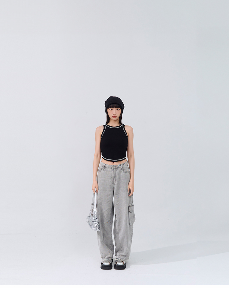 配色ステッチタンクベスト 3色展開