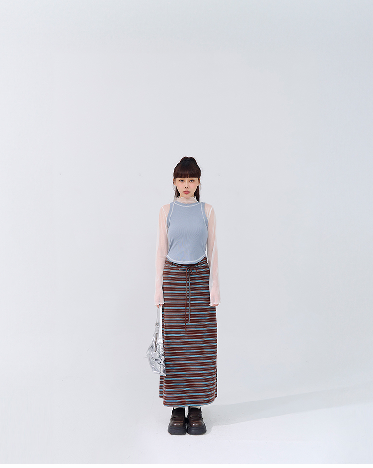 配色ステッチタンクベスト 3色展開