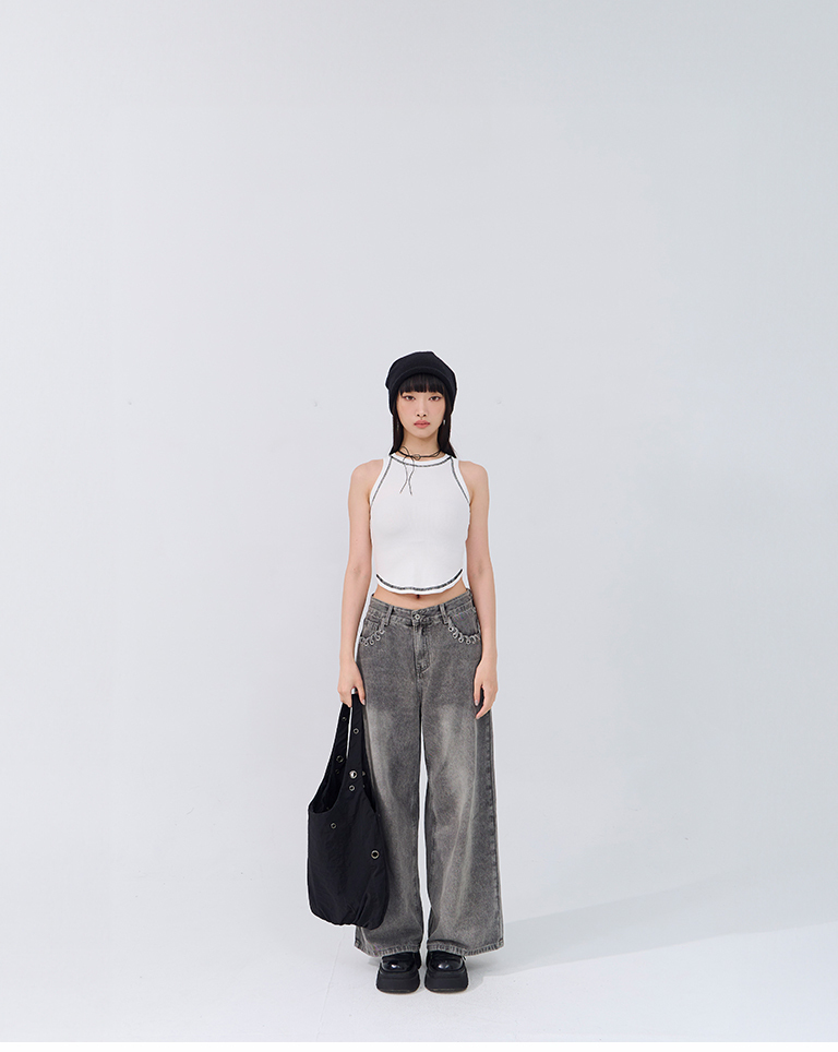 配色ステッチタンクベスト 3色展開