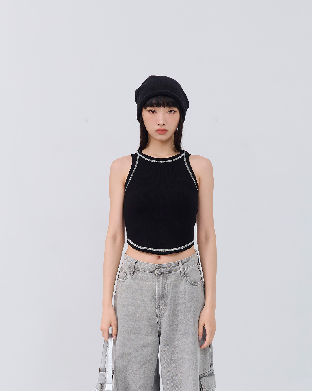 配色ステッチタンクベスト 3色展開