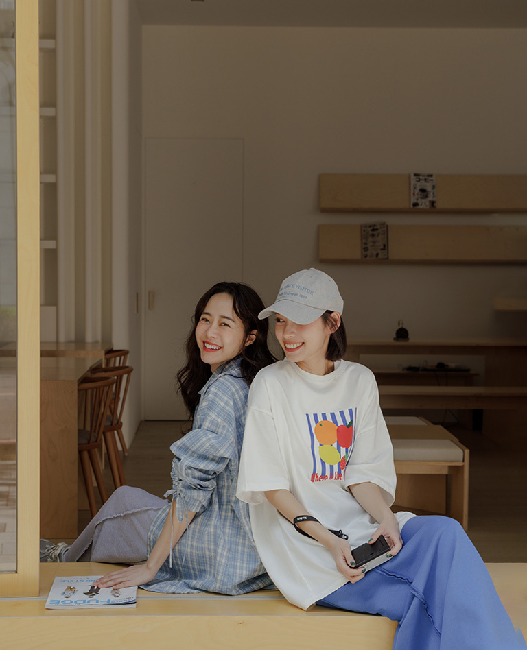 フルーツプリントルーズTシャツ 01190215