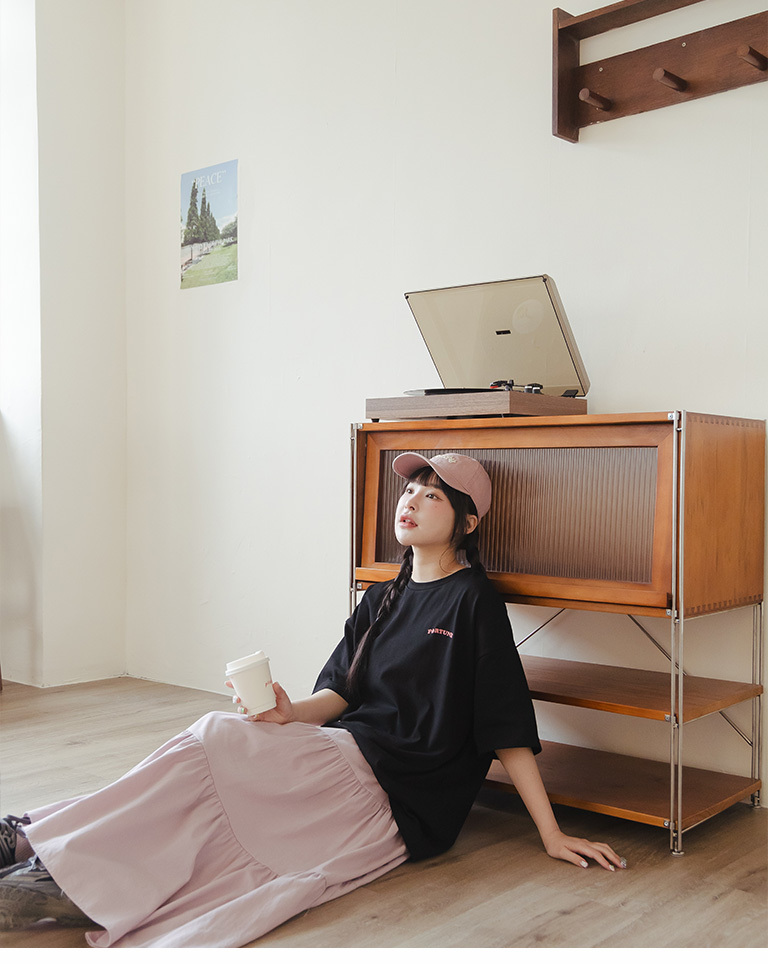 フラワープリントワイドTシャツ  3色展開