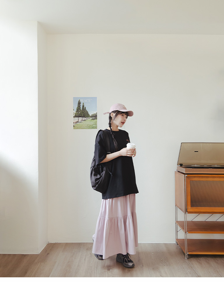 フラワープリントワイドTシャツ  3色展開