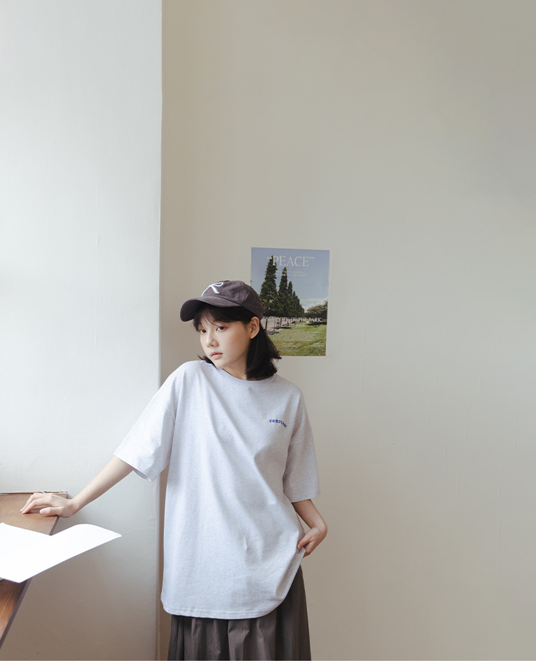 フラワープリントワイドTシャツ  3色展開