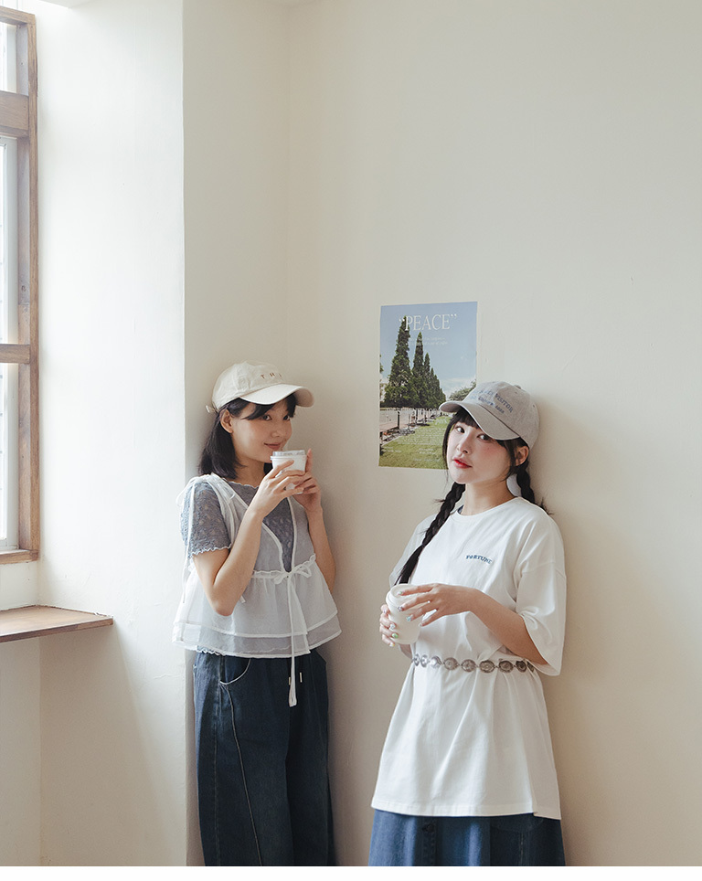 フラワープリントワイドTシャツ  3色展開