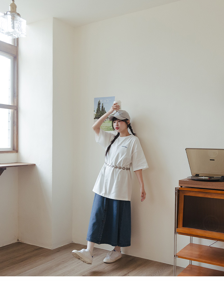 フラワープリントワイドTシャツ  3色展開