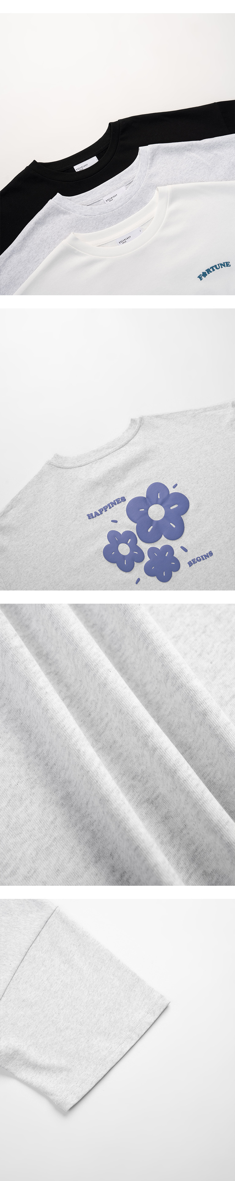 フラワープリントワイドTシャツ  3色展開