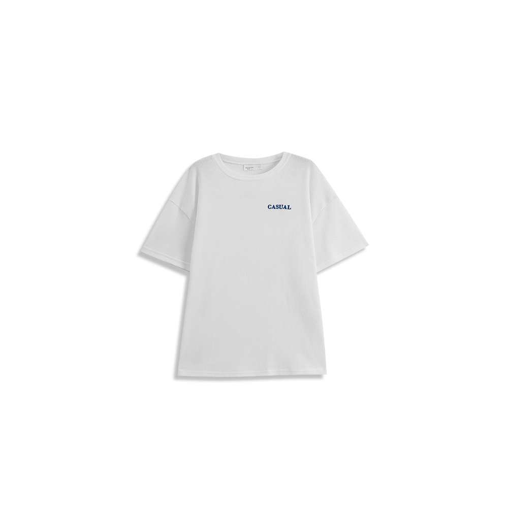 オーバーサイズワッフル半袖Tシャツ 4色展開