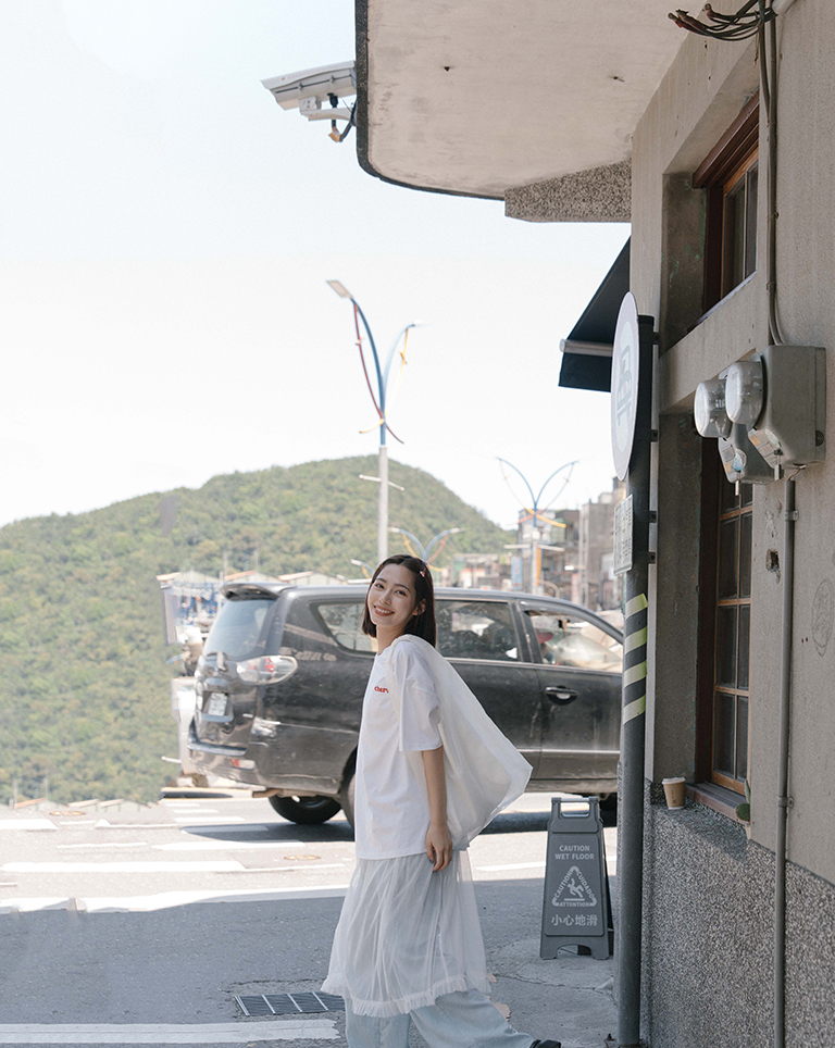 チェリー刺繡ワイドTシャツ