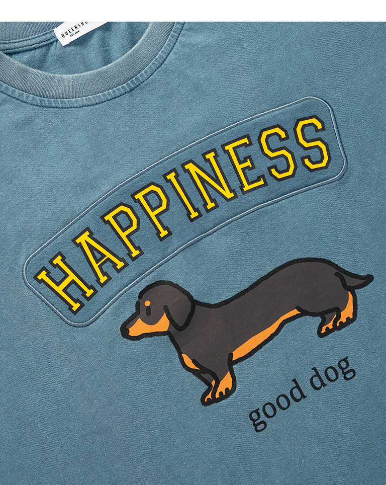 犬プリントワイドTシャツ 2色展開