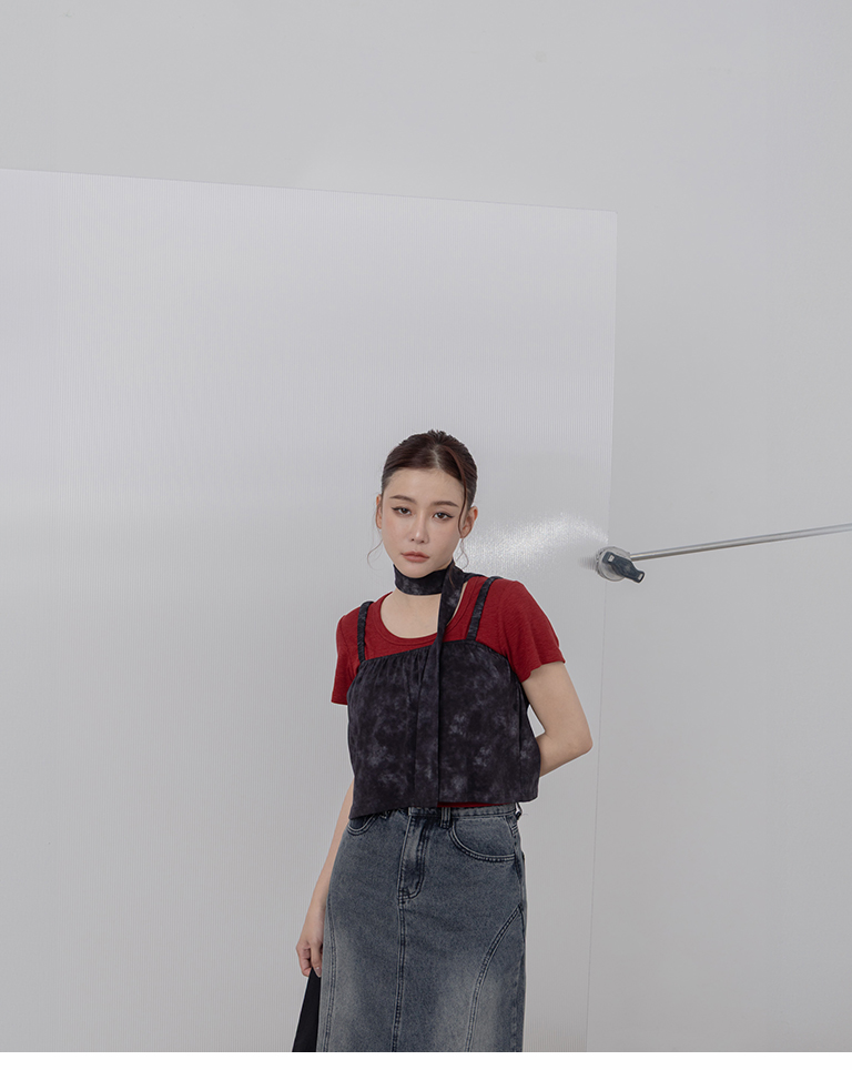 リブショート丈トップス 8色展開