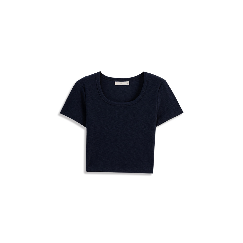 リブショート丈トップス 8色展開
