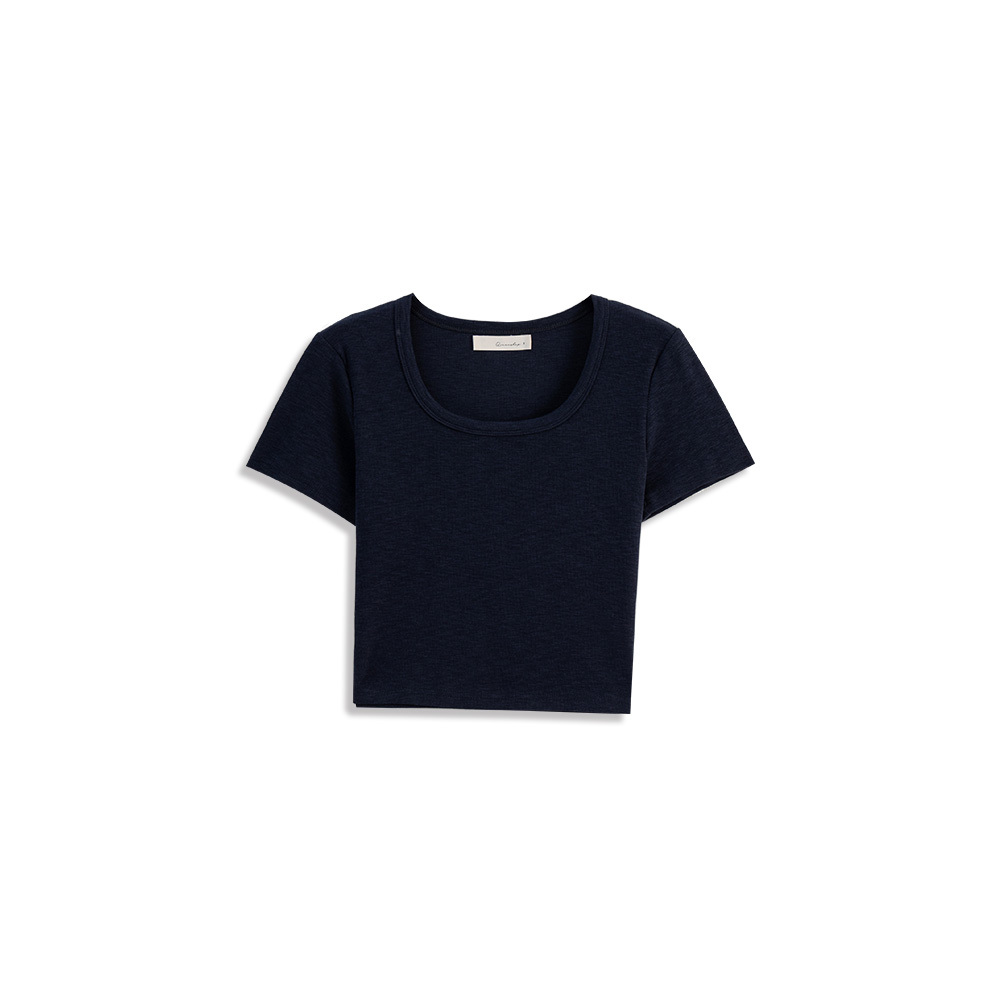 リブショート丈トップス 8色展開