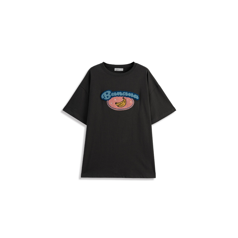 バナナモチーフプリントワイドTシャツ