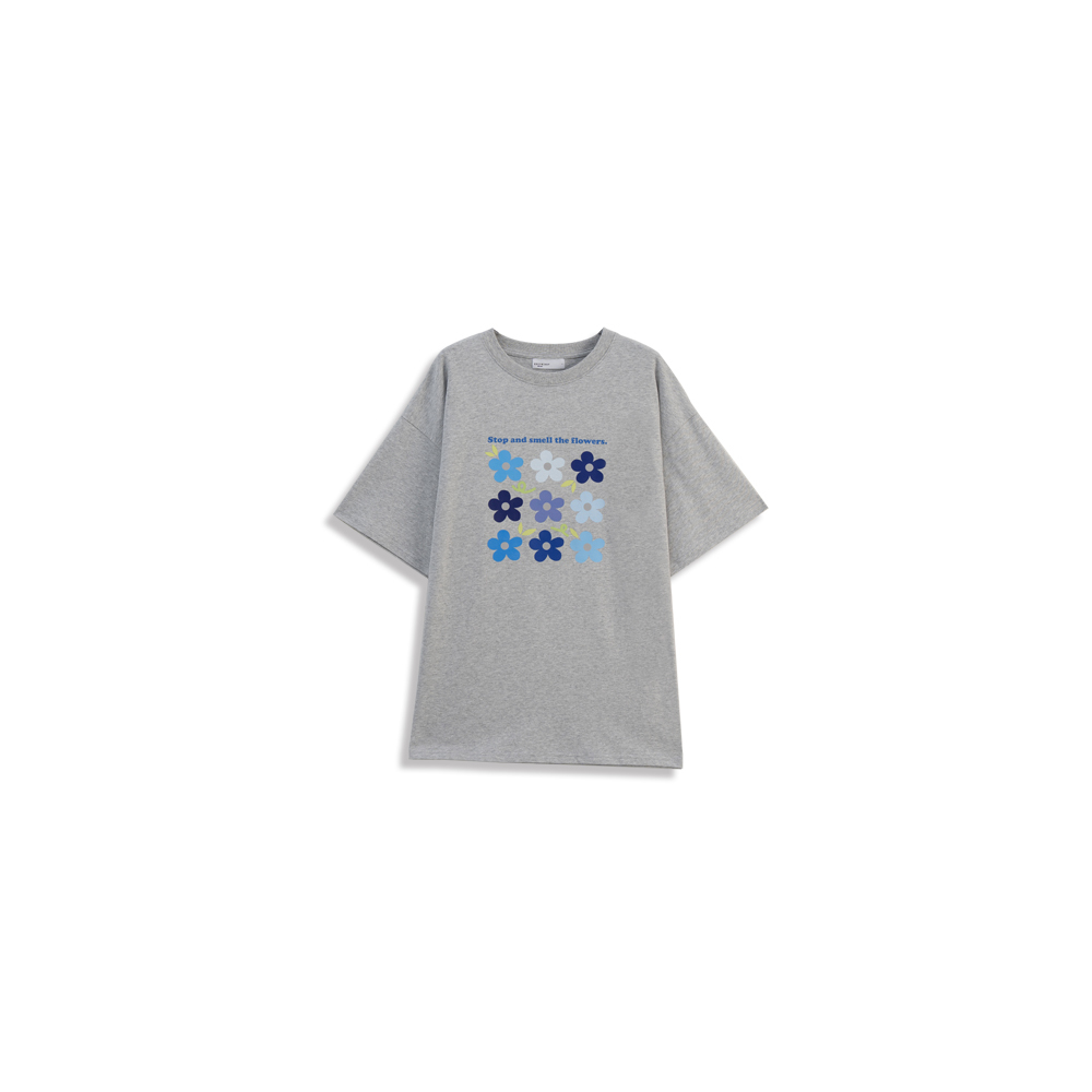 フラワープリントワイドTシャツ 2色展開