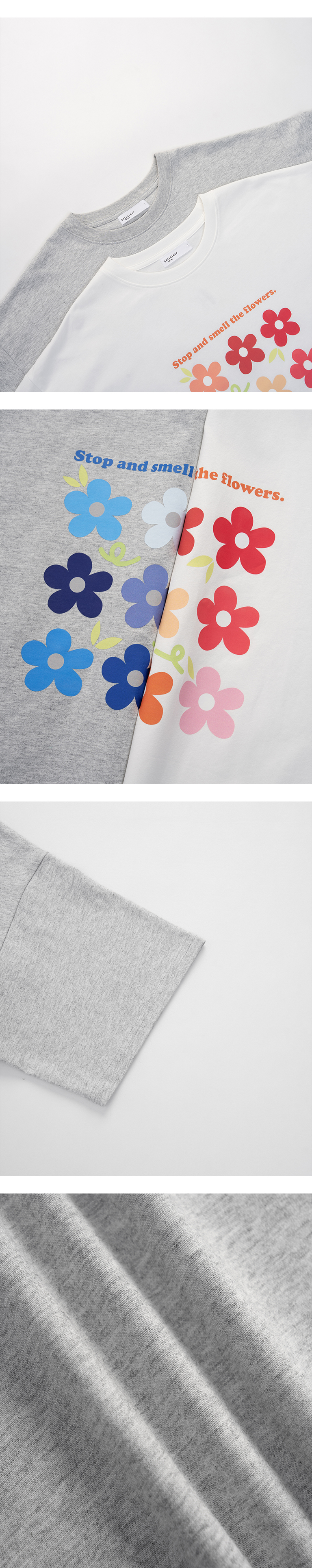 フラワープリントワイドTシャツ 2色展開