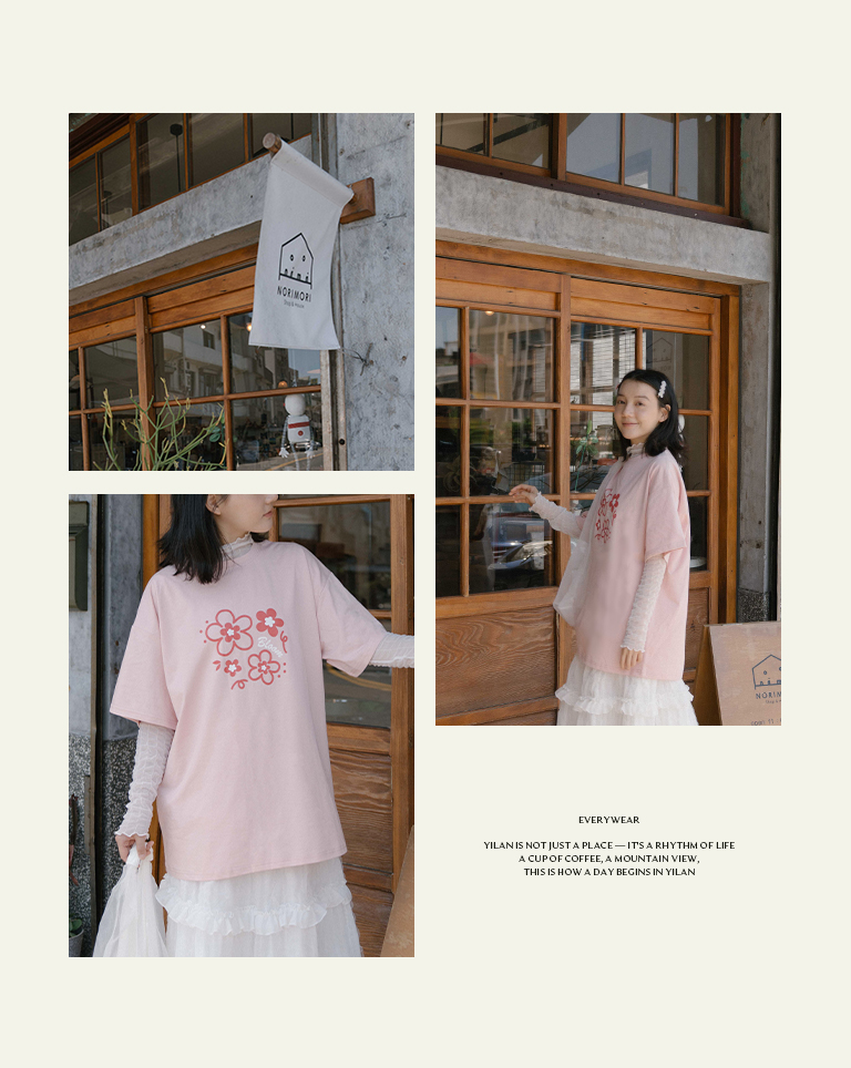 フラワープリントTシャツ 3色展開