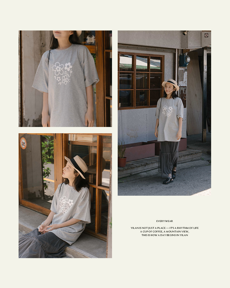 フラワープリントTシャツ 3色展開