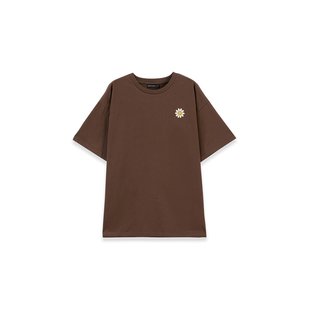 デイジー刺繍グラフィックワイドTシャツ 2色展開