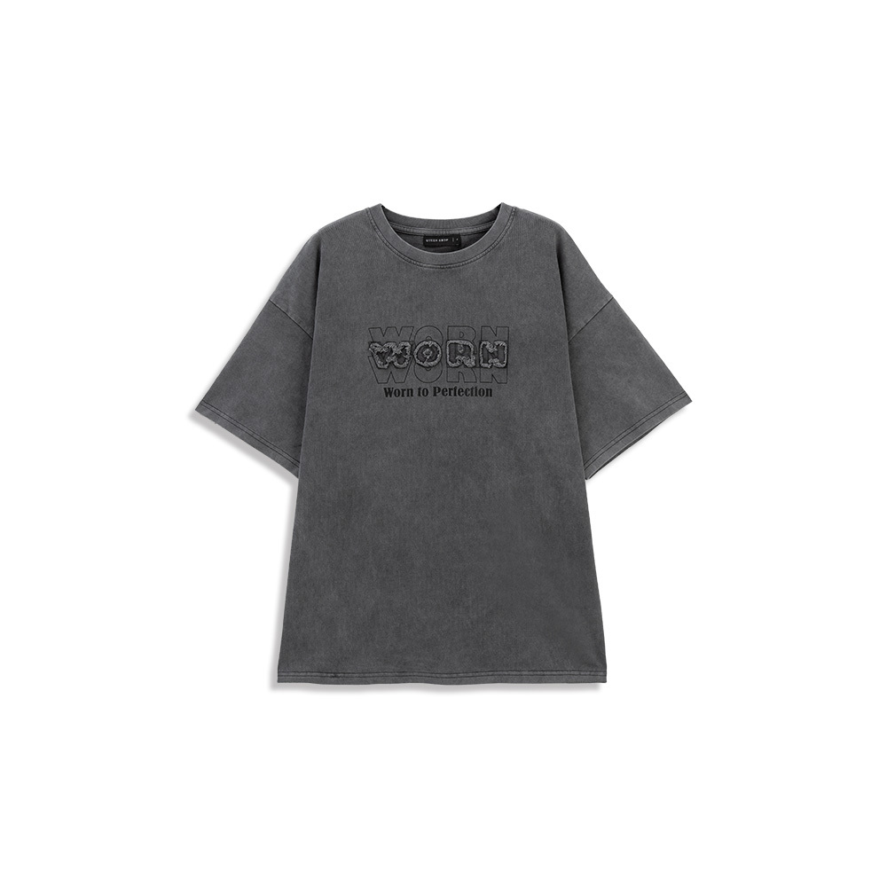 ウォッシュ加工オーバーサイズTシャツ