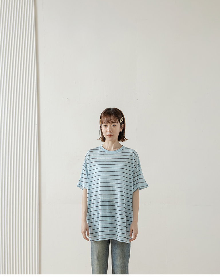 ボーダーオーバーサイズTシャツ 3色展開