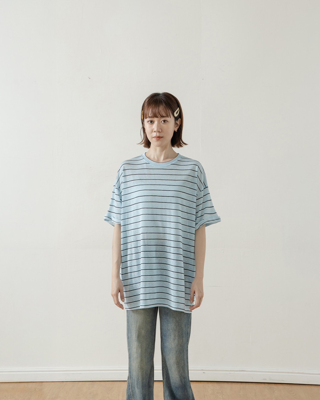 ボーダーオーバーサイズTシャツ 3色展開