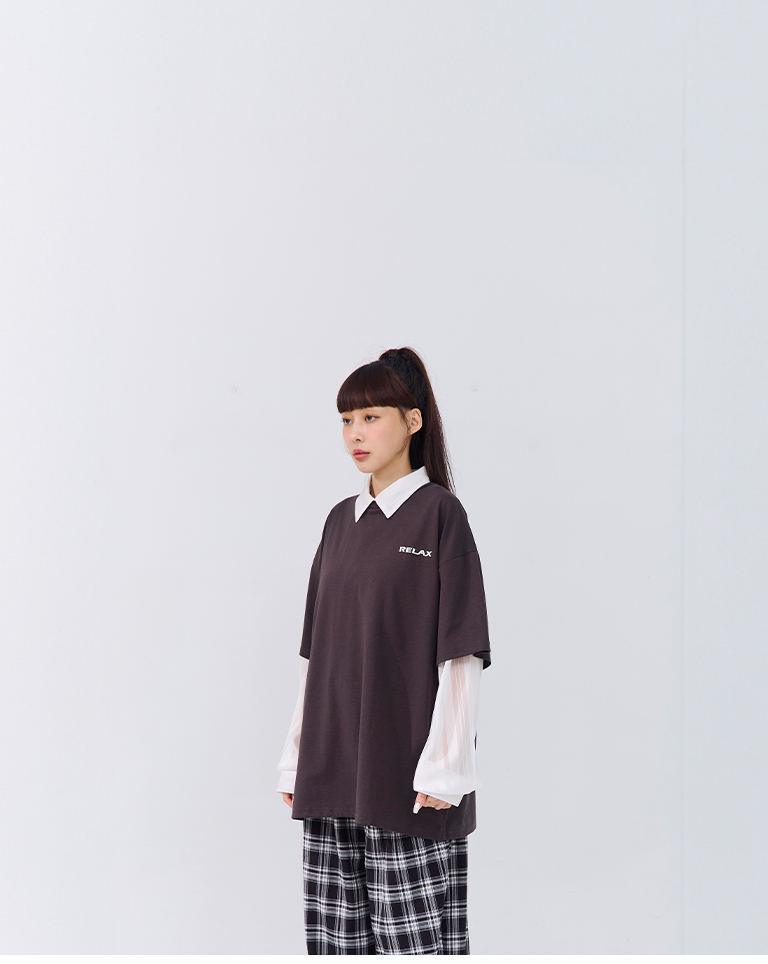 犬プリントワイドトップス 2色展開