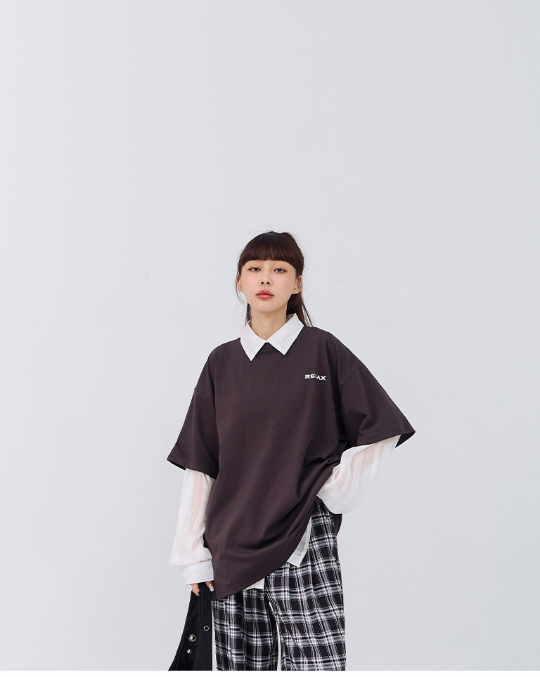 犬プリントワイドトップス 2色展開