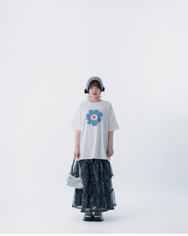 春8商未收到---ラワープリントTシャツ ホワイト