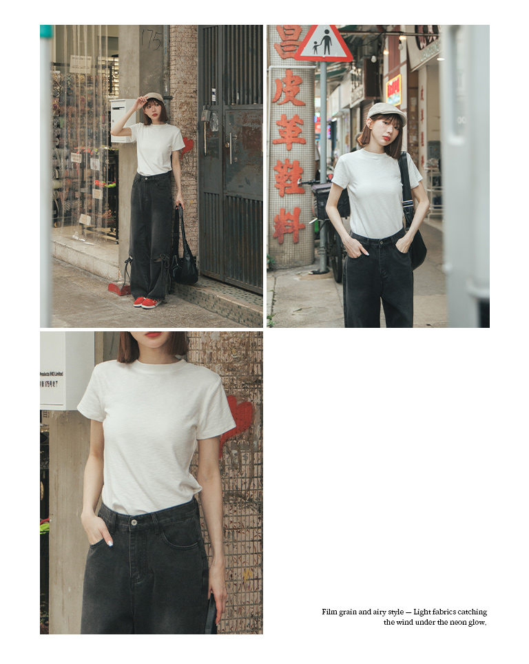 無地クルーネックTシャツ 7色展開
