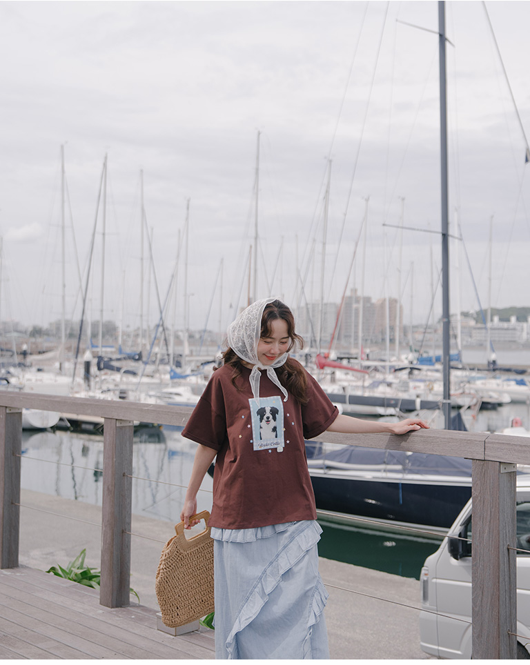 ひんやりドッグプリントTシャツ 2色展開