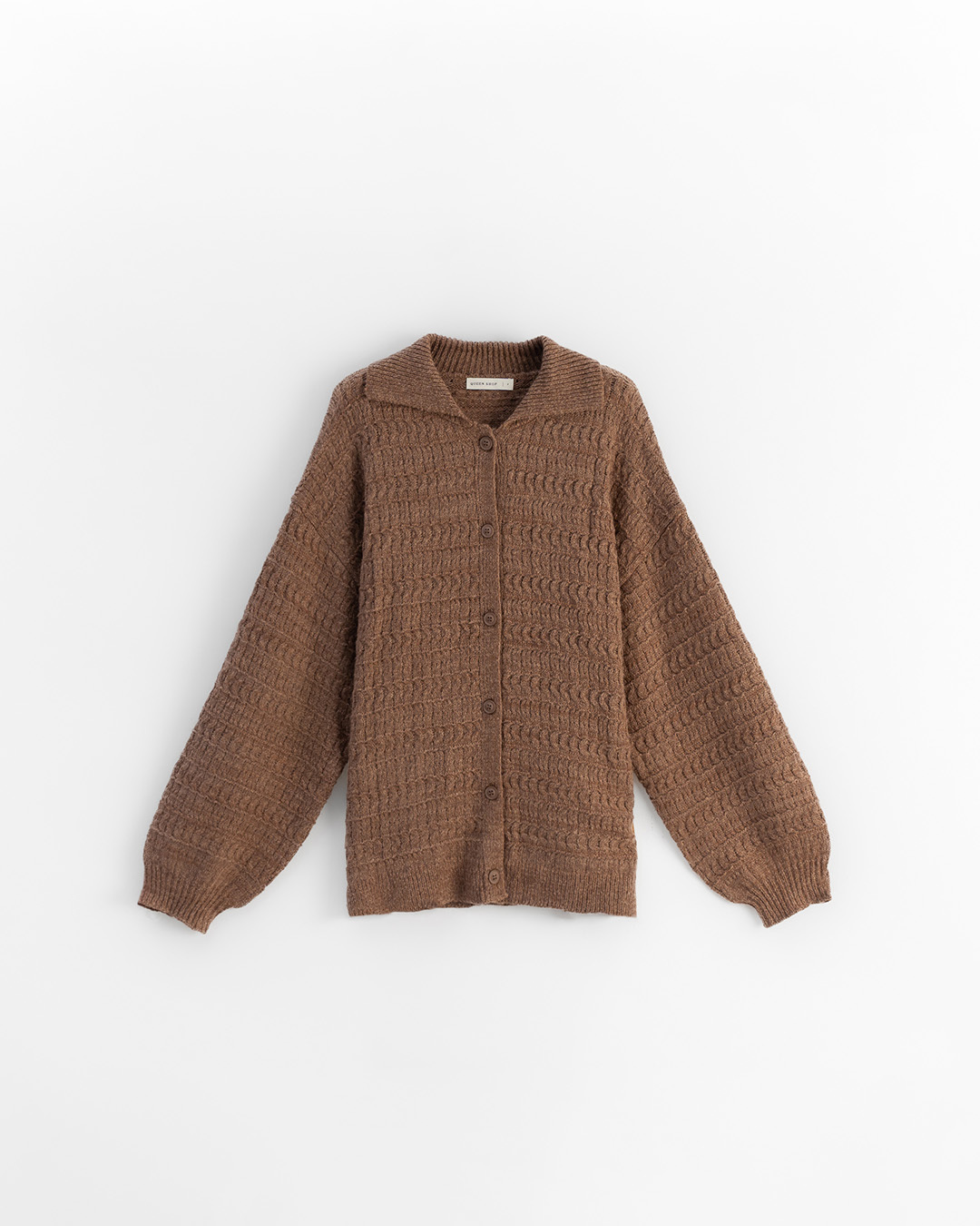 透かし刺繍フラットカラーニット 3色展開