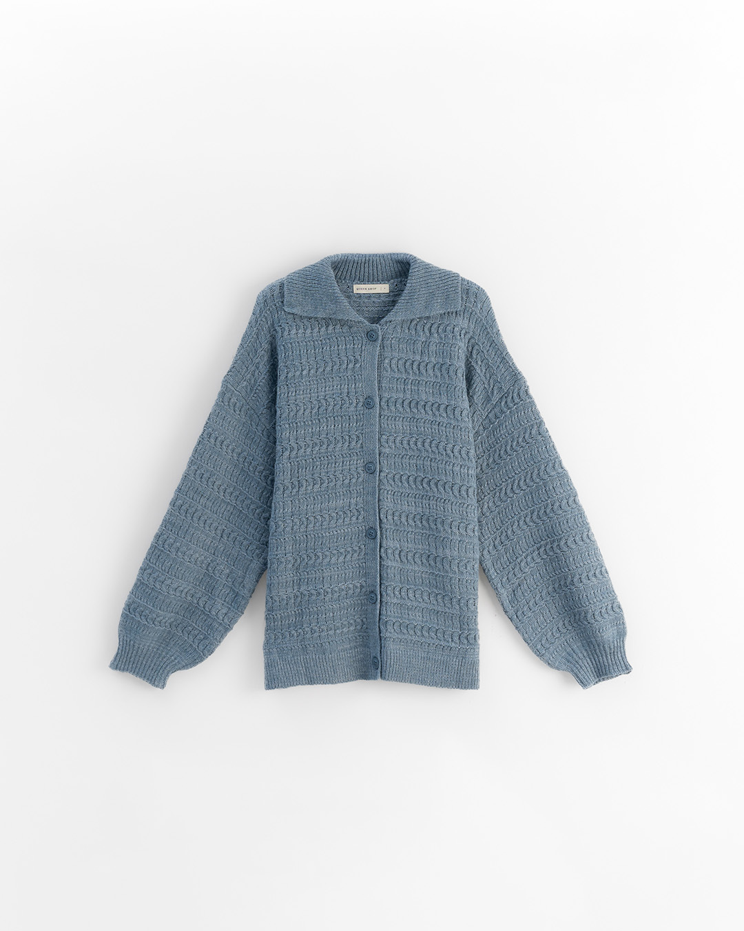 透かし刺繍フラットカラーニット 3色展開